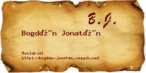 Bogdán Jonatán névjegykártya